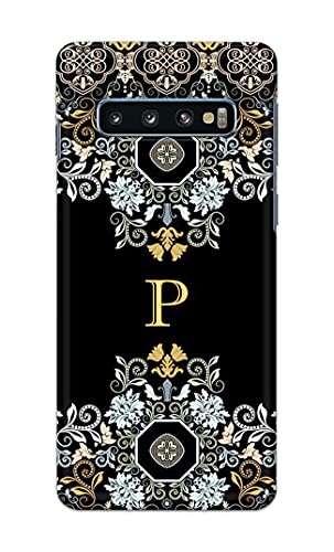 Image of Printed Hard Back Cover Case for Samsung Galaxy S10 Plus | Samsung S10+ Back Cover (Alphabet P) -1803