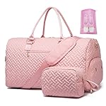 Duffle Bag for Travel, Weekender Bag with Shoe Compartment, Carry On Overnight Bag for Women with Toiletry Bag, Gym Bag with Wet Pocket, Hospital Bags for Labor and Delivery Beige