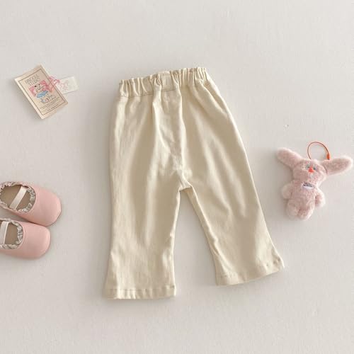 Baby Girls Cotton Bell-Bottoms Pants Toddler Jeans Outward Clothing,for 0-5 Years4
