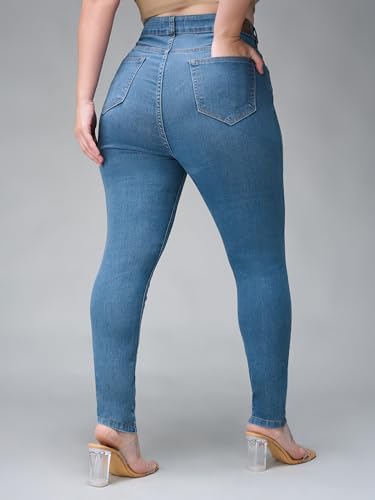 Image of Miss Chase A+ Women's Bootcut High Rise Regular Length Stretchable Denim Jeans