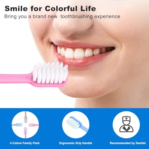 WLLHYF Weiche Zahnbürste für Erwachsene, extra weiche Mikroborsten, manuelle Zahnbürste, Aufhellungszahnbürste für Damen und Herren, sanfte Reinigung, schützt empfindliches Zahnfleisch, Gesundheit, – Bild 5
