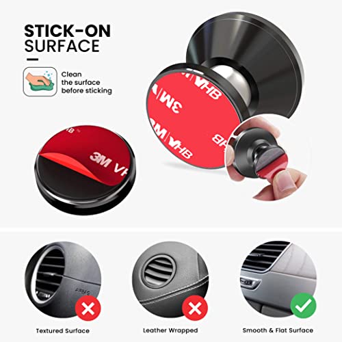 Image of Mount Metal Plates for Magnetic Car Mount Mobile Phone Holders and Other Mount Devices - Rectangular & Round Plates With 3M Adhesives