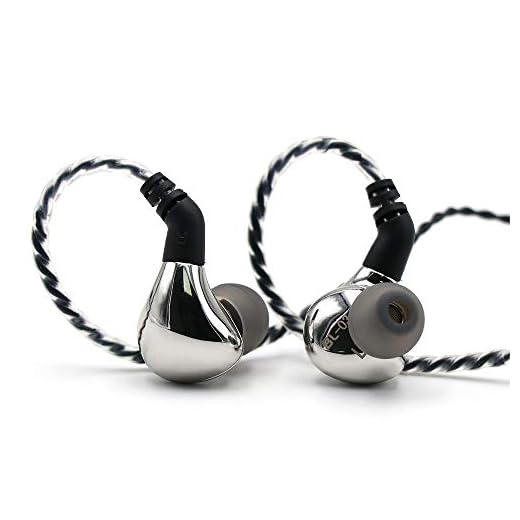 Linsoul BLON BL03 HiFi 10mm Carbon Diaphragm Dynamic Driver in-Ear Earphone IEM with 0.78mm 2pin Detachable Cable (with mic, Silver)