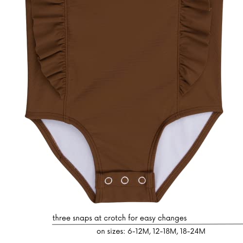 Image of SwimZip Girls' Ruffle One-Piece Swimsuit with UPF 50+ Sun Protection