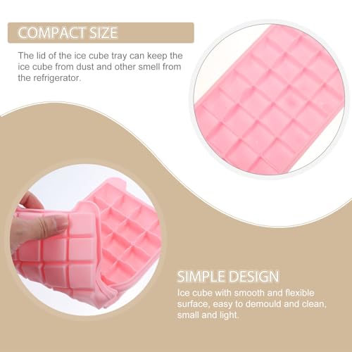 Set de 3 moldes para cubitos de hielo de silicona con tapa miniatura 6