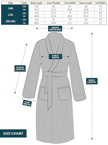 Image of PAVILIA Mens Soft Robe, Plush Fluffy Fleece Bathrobe Men, Long Sherpa Shaggy Spa Robe