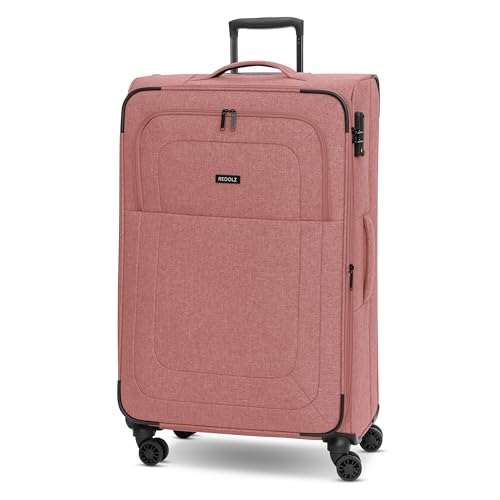 REDOLZ großer Weichschalen Koffer für Damen & Herren | Leichter Trolley 79 cm mit 4 Doppelrollen & TSA-Schloss | mit Dehnfalte erweiterbar (Essentials 12)