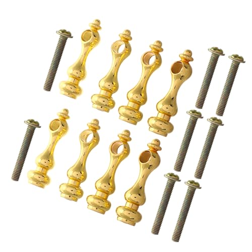 MAGICLULU 8 Piezas Accesorios para vallas acentos de husos husillos de artesanía decorativa tapa de poste para muebles extremo del poste del gabinete hardware de muebles planchar Dorado