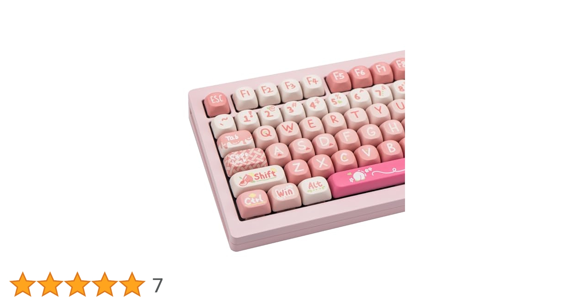 COOMICKEY 134 Key Peach PBT Keycap Set, MOA Profile, Dye