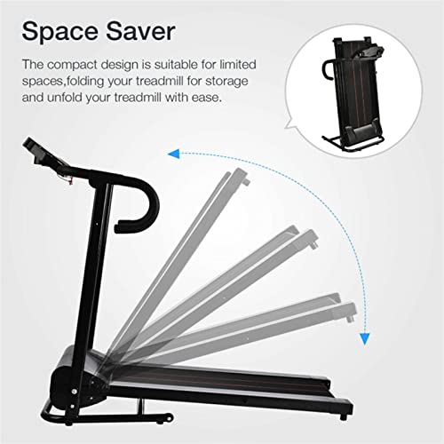 Image of Home Running Indoor Fitness Exercise Physical Training Folding Treadmill (Black)
