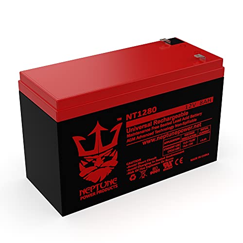Neptune Power Products Brand Commercial Upgrade Battery For Wildgame Innovations tm. 12 Volt 8ah eDRENALINE Rechargeable Tab Style Battery