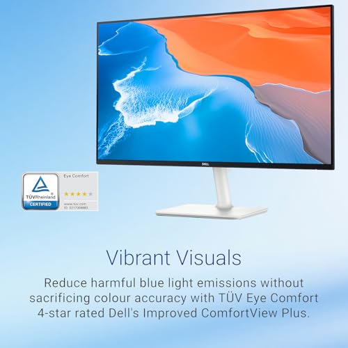 Image of Dell 27 inch QHD Computer Monitor, 2560x1440 IPS Display, 100Hz Refresh Rate, 1500:1 Contrast Ratio, Built-in Dual 5W Speakers, 4-Star Eye Comfort, Height /Tilt /Swivel /Pivot Adjustable Stand, Ash White
