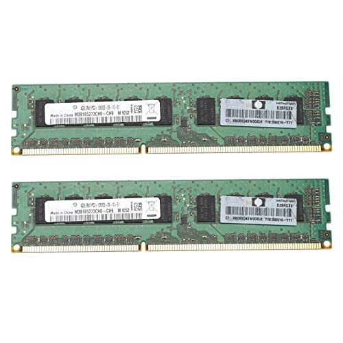 BRIUERG 2 memorias RAM 2RX8 PC3 10600E 1,5 V DDR3 1333 MHz ECC sin búfer para estación de trabajo de servidor (4G)
