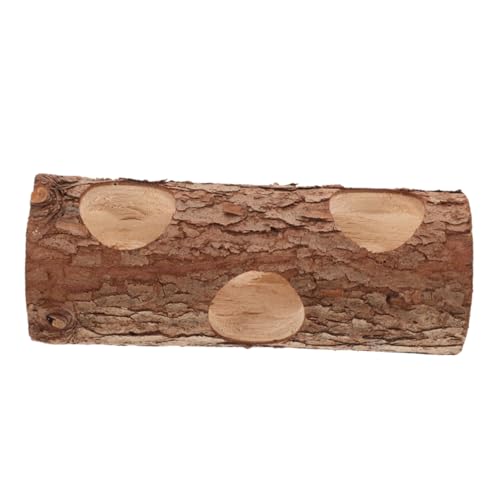 Happyyami Elegant Hamster Hollow Tree Trunk Wooden Chew Toys for Hamsters Rabbits
