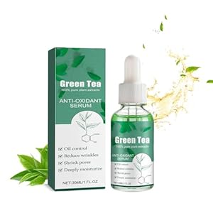Groene thee-gezichtsserum, 2 stuks 30 ml groene thee-revitaliseringsserum, helderder, verstevigend, hydraterend serum, antioxidant gezichtsserum