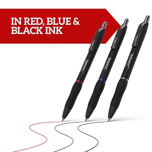 Sharpie S-Gel Pens - Medium Point 0.7mm, Black, Red, Blue - 3 Pack - Image 5