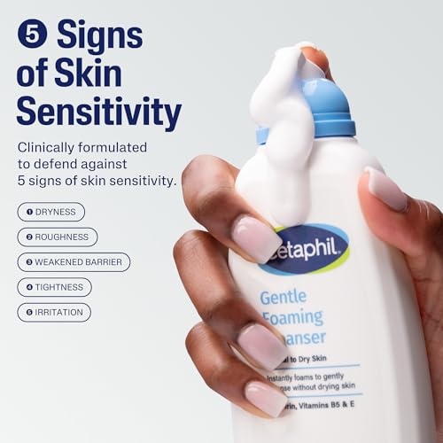 Cetaphil Oil Free Gentle Foaming Facial Cleanser, Sensitive Skin, 8oz