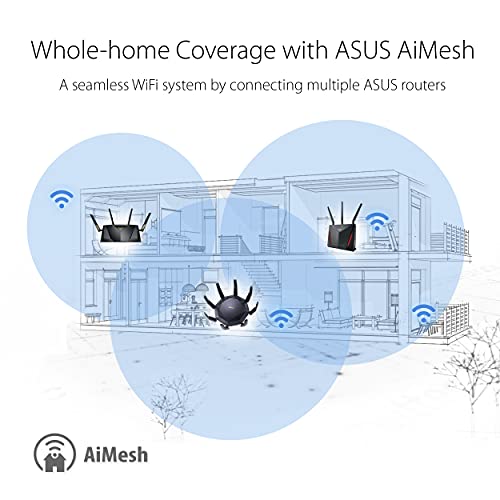 Image of ASUS RT-AX89X (AX6000) Dual Band 12-Stream WiFi 6 Extendable Gaming Router, Dual 10G Ports, Gaming Port, Mobile Game Mode, Subscription-Free Network Security, Instant Guard, VPN, AiMesh Compatible