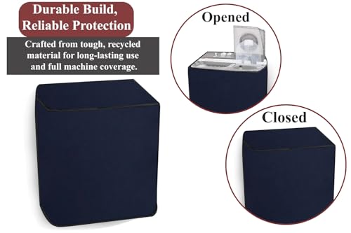 Image of The Furnishing Tree Polyester Waterproof Semi Automatic Washing Machine Cover Compatible for Super General 8 Kg & 9 Kg, DxWxH In Cms: ( 51x83.8x96.5 ), Blue