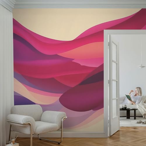 Décor mural adhésif vagues liquides pour rénover un mur de salon - 4