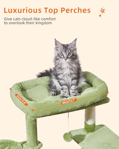 Image of Taoqimiao Cat Tree, 38.5In Cat Tower for Indoor Cats, Suitable for Kittens