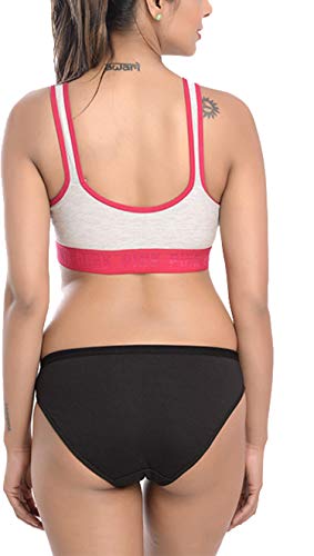 Image of FIMS - Fashion is my style Sports Bra Panty for Women Full Coverage Combo Everyday Bra Panty, See Main Image to Check How Many Sets You Will Get