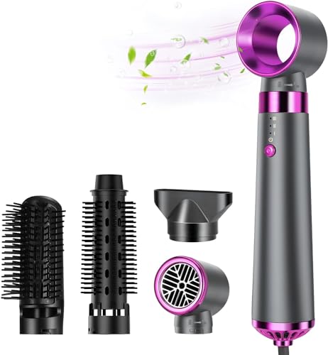 5 in 1 Hair Styler,1000W Hair Dryer Brush for Hair Styling,Hot Air Brush with 3 Temperature Settings for Volumizing,Drying and Rotating,Hair Wrap Dryer Set