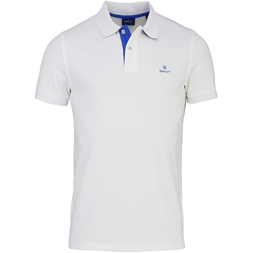 GANT Contrast Collar Pique Rugger Polo Shirt