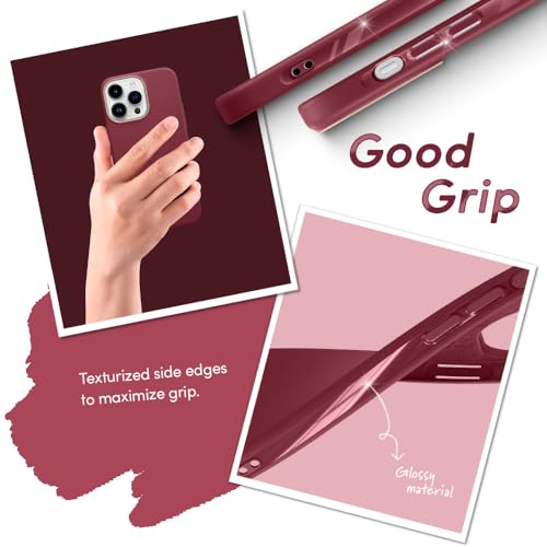 Image of Spigen Cyrill UltraColor Mag | iPhone 14 Pro Case | Red Burgundy iPhone 14 Pro Back Cover | TPU+Poly Carbonate - Sangria