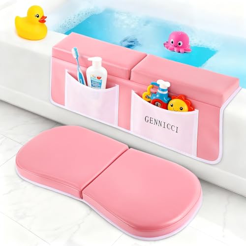Image of GENNICCI Bath Kneeler and Elbow Kneeling Rest Pad for Toddle Bathing Parents, Extra Thick Kneeling Pad for Kids Bath Time