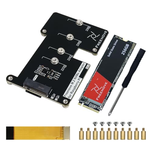 Freenove M.2 NVMe Adapter V2 for Raspberry Pi 5 (with 256GB