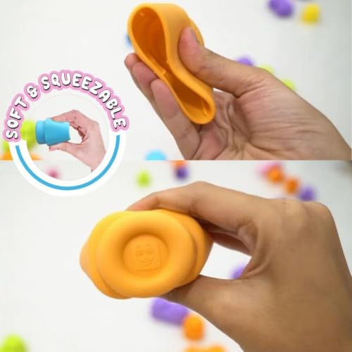 Image of Squishy Building Blocks, 15 Pcs, Non-Toxic Teething Toy, Infants 5M+