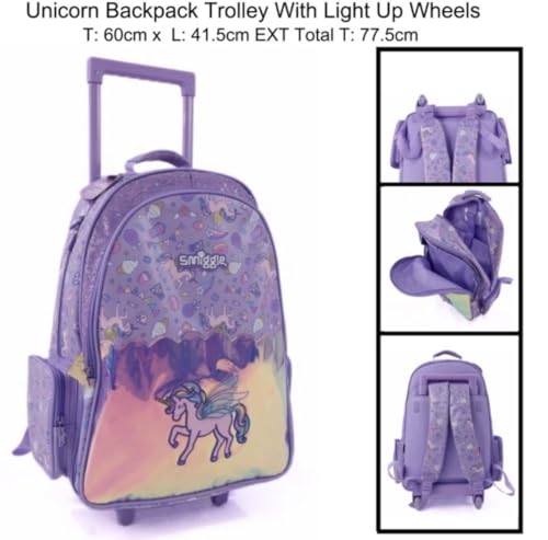 Image of ADSON 3D Embossed School Trolley Bag|Backpack Large School Bag for Boy Girl, Kids School Bag, Travel Backpack for Girl Boy, Ideal for Children Trolley 18 Inch Water Resistant