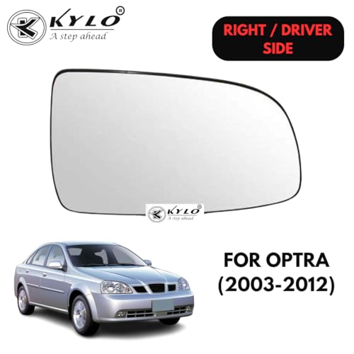 Image of Kylo Optra (2003-2012) Driver Side (Right Side) Car Side Mirror Glass /Tukdi /Sub Mirror Plate