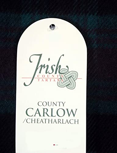 Irish Tartan Plaid Scarf County Carlow Unisex 100% Lambswool3