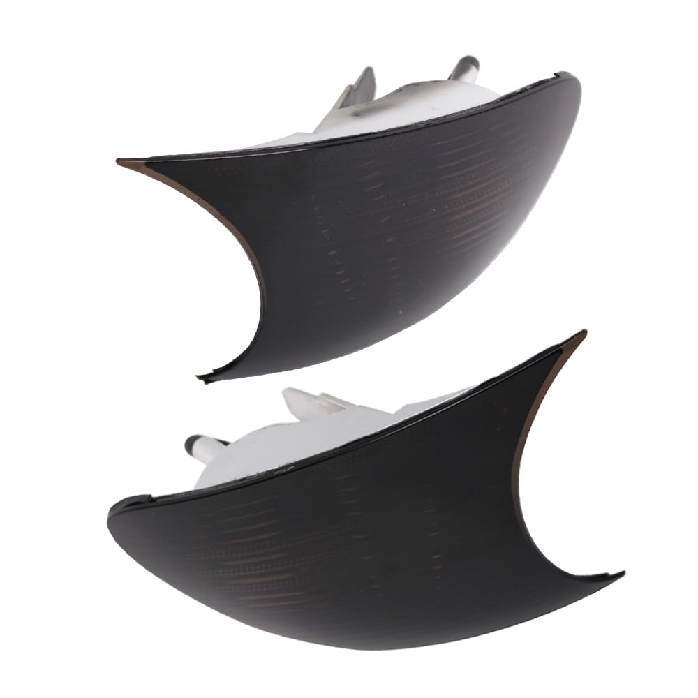 Baceyong 1 paire de couvre-lentilles de feu d'angle (lentille fumée), Compatible avec BMW E46 2 portes 1998-2001, 2 couvercles de lumière d'angle gauche et droite 63126904299 63126904300