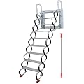 Wall Mounted Folding Attic Stairs, Titanium Magnesium Alloy Extension Pull Down Ladders with 880lb Capacity? for Family Garages, Basements(2.1-2.5m/6.9-8.2ft)