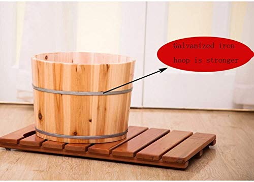 Spa de pies de madera sólida con tapa y masaje miniatura 5