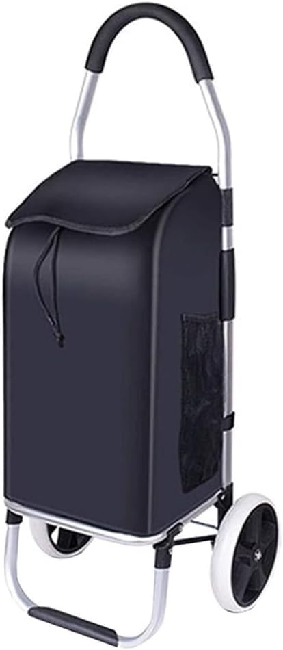 Chariot de supermarché portable et pliable en alliage d'aluminium léger