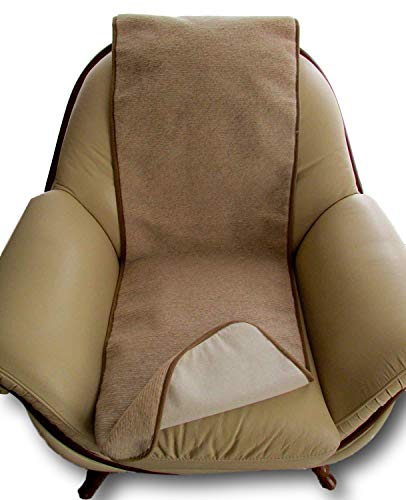Sesselschoner doppelt Anti Rutsch Wellenoptik, Überwurf, Alpaca Wolle 50x200 cm Cover