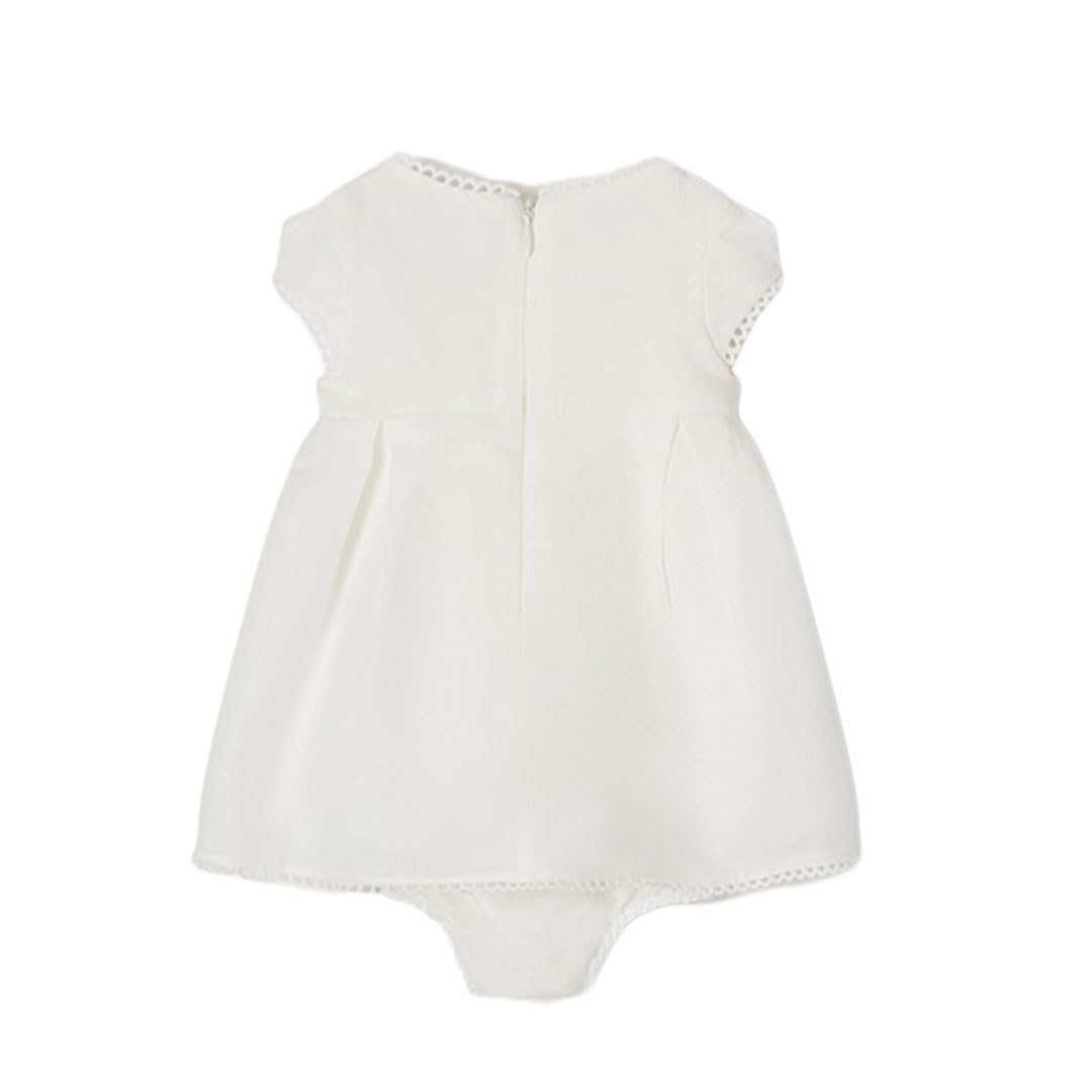 Abito Cerimonia Bimba 18 Mesi Bianco in Lino MOD. 1866