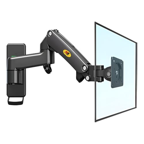 Image of SYGA NB F150 Monitor Wall Mount Bracket, Full Motion Single Arm for 17-35 Inch Screens, 3-12kg Load Capacity, Black