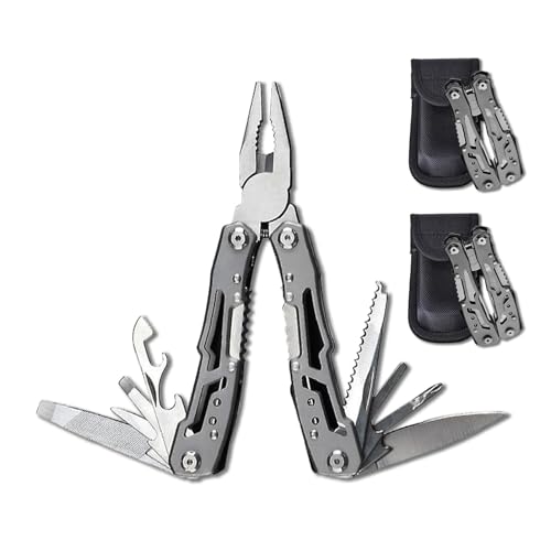 Multitool 14-in-1 mit Zange, Messer, Schraubendreher, Flaschenöffner und Nylonetui – Kompaktes und Robustes Multifunktionswerkzeug für Camping, Outdoor, Notfälle und Heimgebrauch (2)