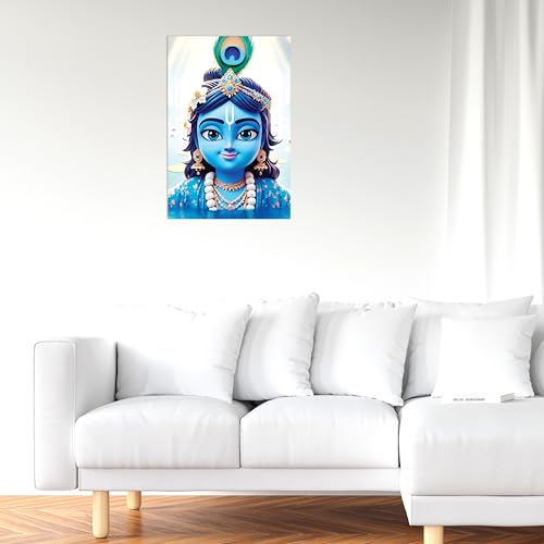 Image of Twinster Bal krishna Posters Photo for Pregnant Women, Baby Poster Self Adhesive (Size 45 cm by 30 cm) Pack of 1 (Design 2)