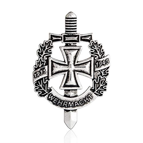Image of Silver Bronze Retro Brooch Pin - Ww2 German Wehrmacht Brooch 1935 1945 - Unisex