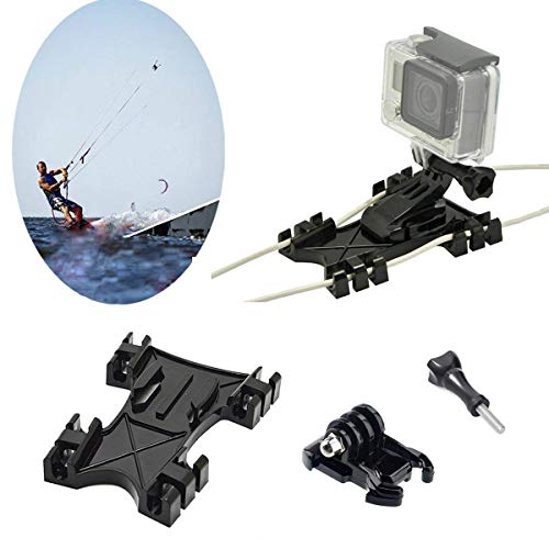 Kitesurfing Kite Line Support adaptateur pour caméra GoPro Hero 4 5 6 7 8 9 Black Silver Session, AKASO/Campark/YI et autres appareils photo