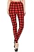 Leggings Depot High Waisted Checkered & Animal Print Leggings for Women-Full Length-S766, Red Gingham, Small