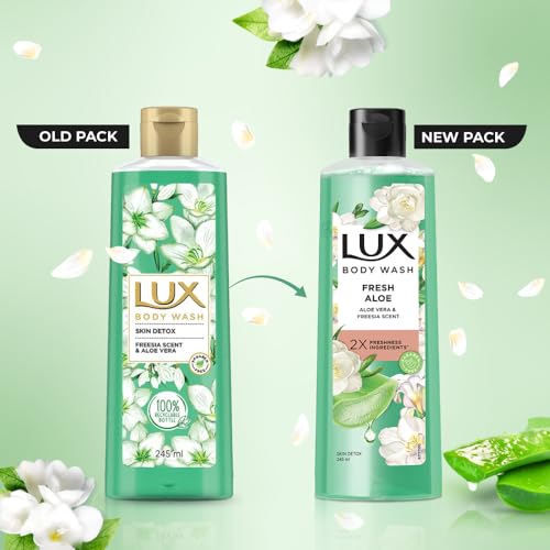 Lux Shower Gel, Freesia Scent & Aloe Vera Bodywash, Skin Cleanser With Long Lasting Fragrance, Paraben Free, 245 Ml - Image 3