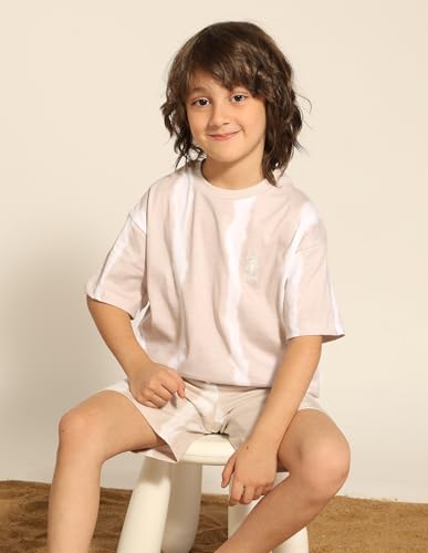 Image of USPA Kids Boys All Over Printed Relaxed Fit T-Shirt