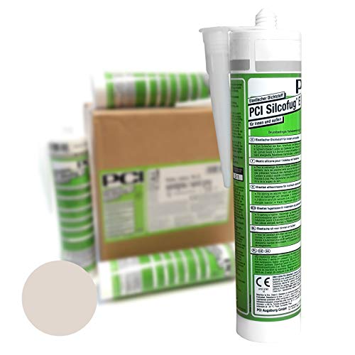 Preisvergleich Produktbild PCI Silcofug E 12 x 310 ml Sanitär Silikon Dichtstoff (pergamon)